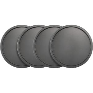 GoodCook Everyday Set of 2 Nonstick Steel 10″ Personal Pizza Pans Set, Gray(10-Inch (Set of 4))