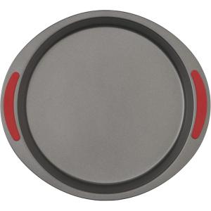 GoodCook MegaGrip 9″ Round Nonstick Steel Cake Baking Pan with Silicone Grip Handles, Gray