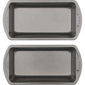 GoodCook Nonstick Loaf Pan 8 x 4-Inch Heavy-Duty Steel Bakeware with Easy-Clean Non-Stick Coating, Oven & Dishwasher Safe Pan for Meatloaf Breads Lasagnas Casseroles & More, Set of 2, Gray