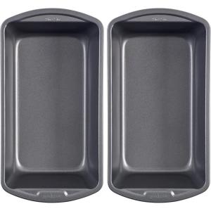 GoodCook Nonstick Loaf Pan 9 x 5-Inch Heavy-Duty Steel Bakeware with Easy-Clean Non-Stick Coating, Oven & Dishwasher Safe Pan for Meatloaf Breads Lasagnas Casseroles & More, Set of 2, Gray(1)