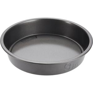 GoodCook PRO Round Cake Pan Nonstick Warp & Scratch-Resistant Dishwasher-Safe Carbon Steel Construction for Even Baking Oven Safe to 480 Degrees F, 9-Inch Round, Gray