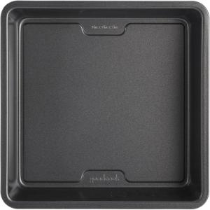 GoodCook PRO Square Cake Pan Nonstick Warp & Scratch-Resistant Dishwasher-Safe Carbon Steel Construction for Even Baking Oven Safe to 480°F, 9 x 9-Inch, Gray