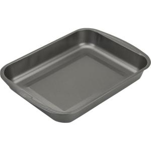Goodcook 04048 Metal Utensil Nonstick Roast Pan, Easy Clean Dishwasher Safe, 11.5 Inch x 15.5, Silver(11.5″ x 15.5″)