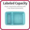 GoodCook Reusable Food Storage Container Set 2-Compartment Meal Prep Set with 50 each Containers Lids and Condiment Cups, Blue