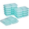 GoodCook 2-Compartment Food Storage Container Set with Snap-Shut Lids, Reusable Divided Snack Containers with Lids, Set of 10, Blue(10 Sets)
