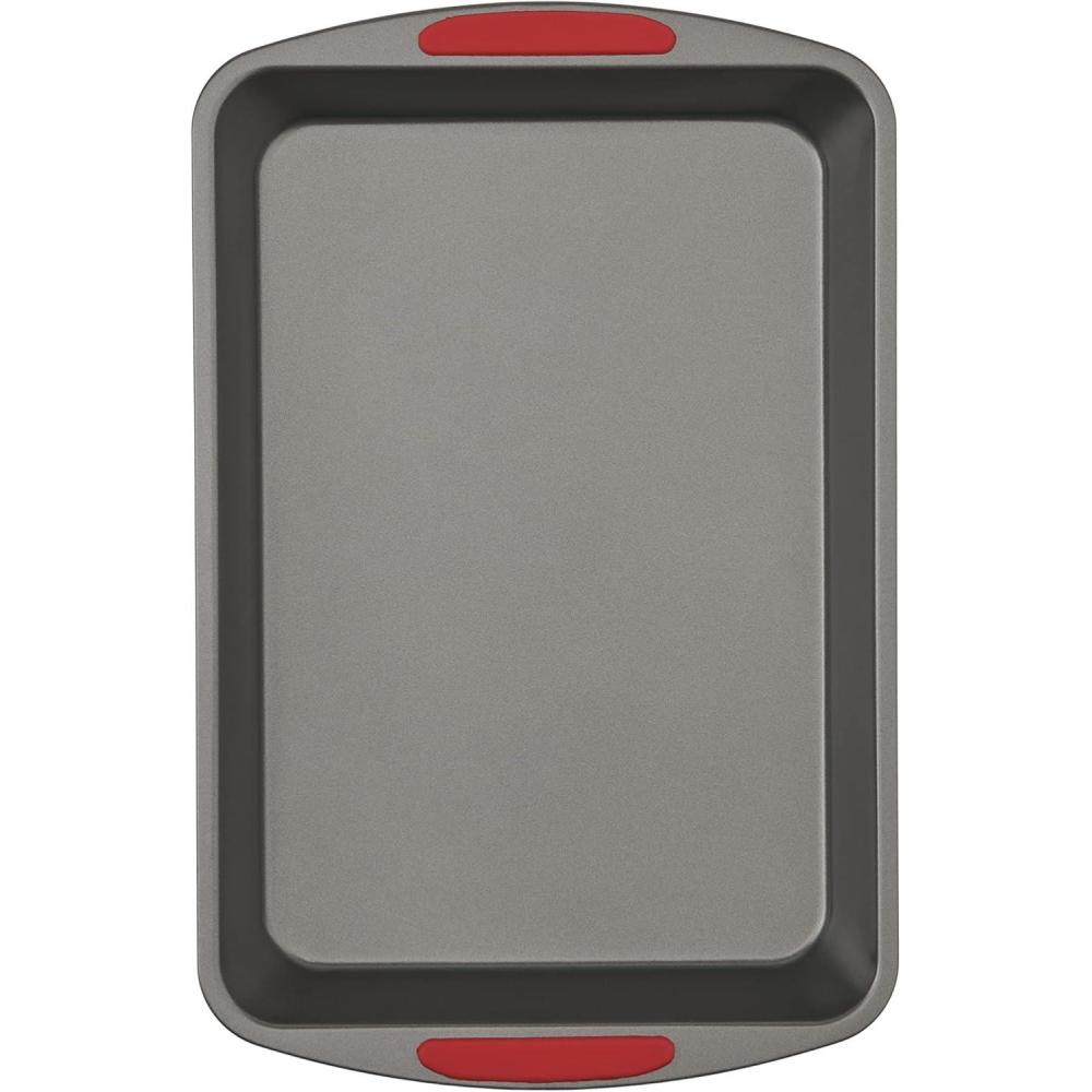 image:imageGoodCook MegaGrip 13 x 9 Nonstick Steel Cake Baking Pan with Silicone Grip Handles Gray