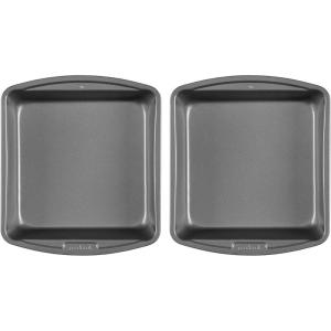 Good Cook 2pk 8×8 Set Baking Pan, 2 Pack, Gray