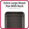 Good Cook Nonstick Extra Large Roast Pan with Rack, 17.5 x 11.75″, Gray(17.5 x 11.75″)