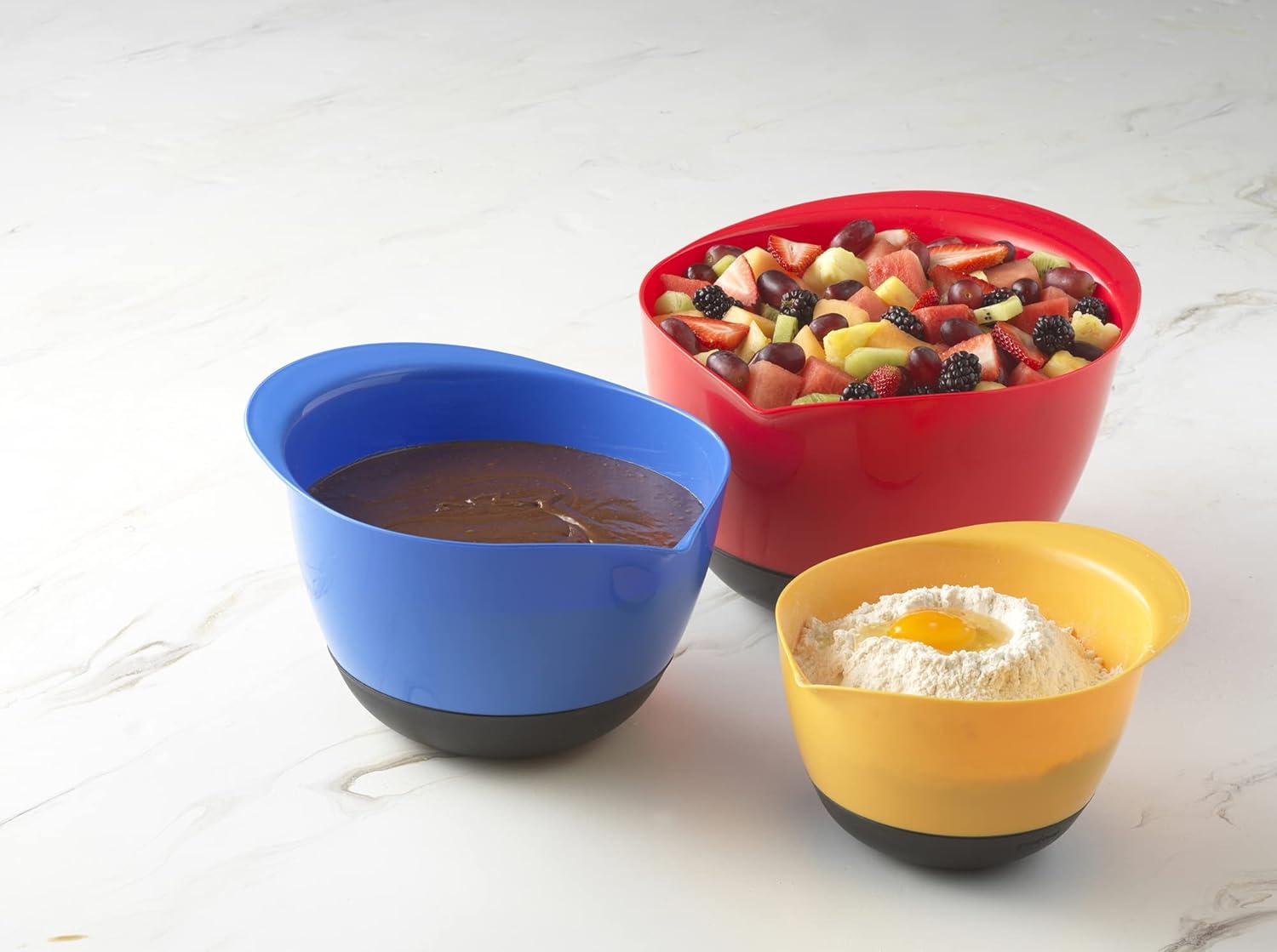 image:imageGoodCook Touch 3Piece Mixing Bowl Set Multicolors with Nonslip Base