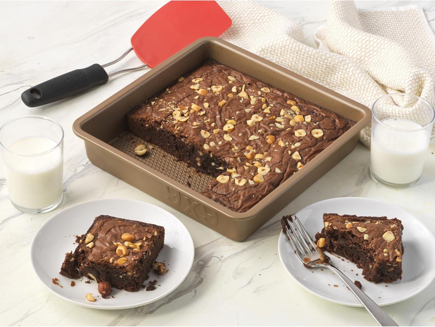 image:imageGoodCook BestBake Nonstick Textured Carbon Steel Square Pan 9 Bronze