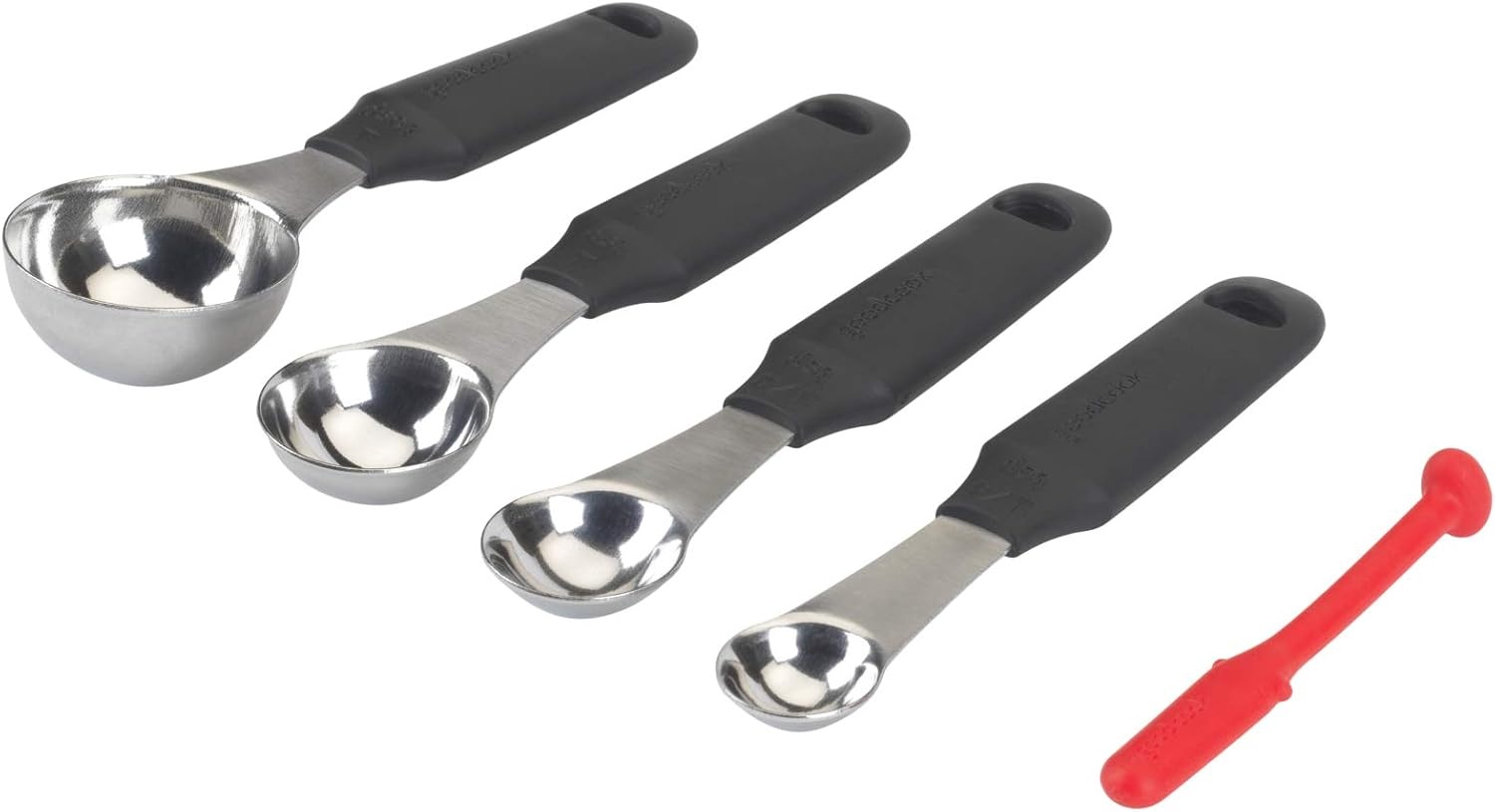 image:imageGoodCook 8Piece Stainless Steel Measuring Cup and Spoon Set Gray